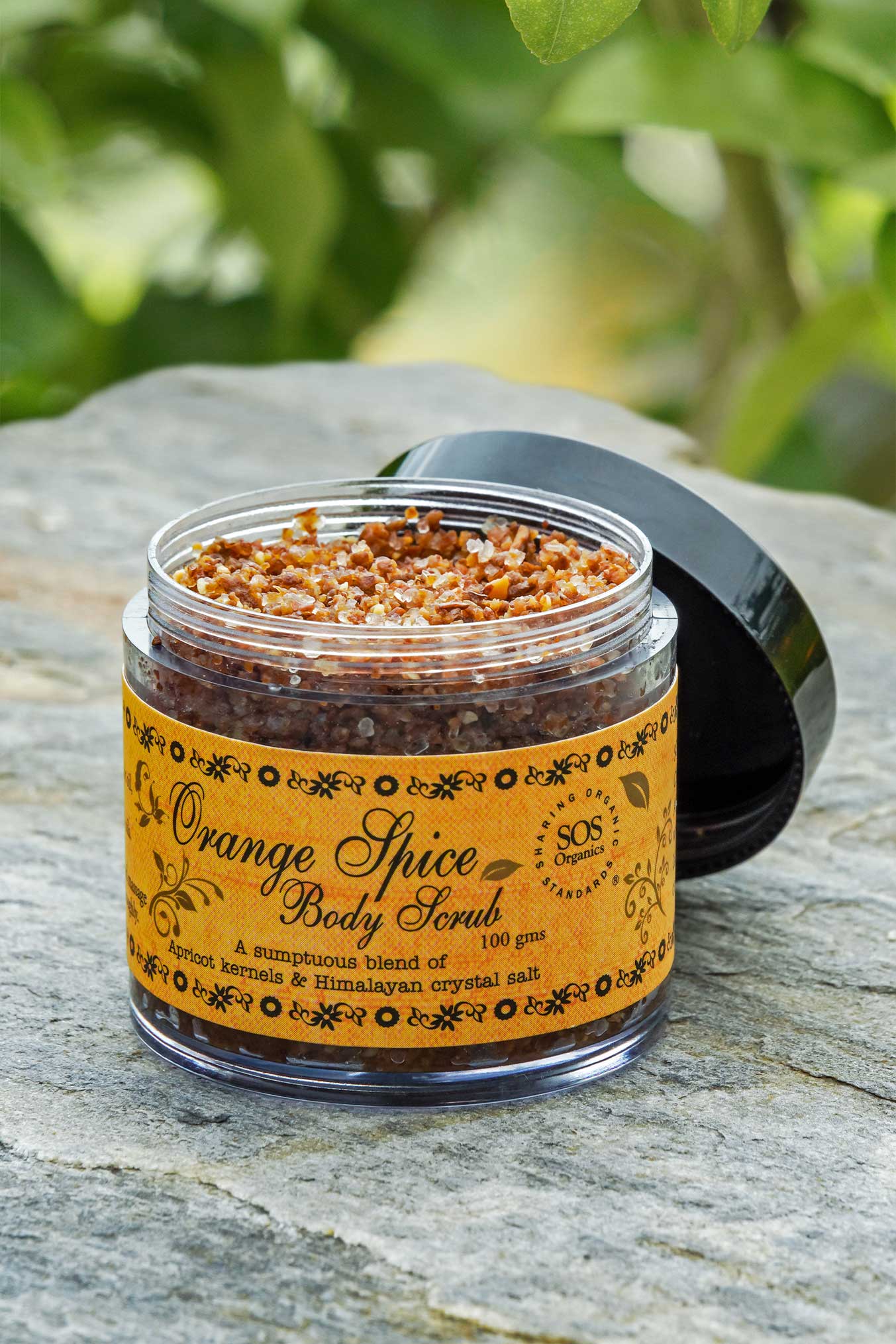 Orange spice body scrub