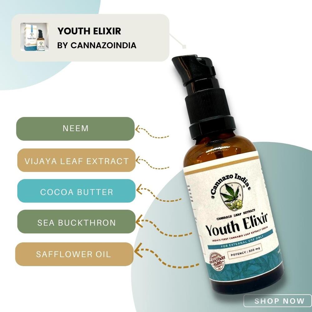 youth elixir  50gm(India's First cannabis leaf cream) 500mg