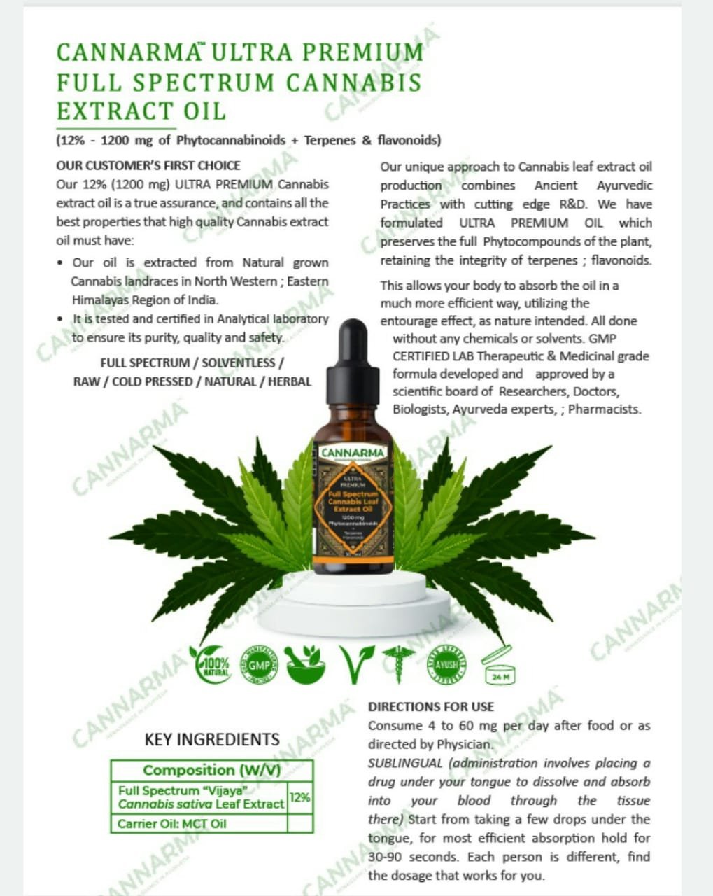 Full Spectrum Cannabis Extract Oil 1200 mg - Image 5