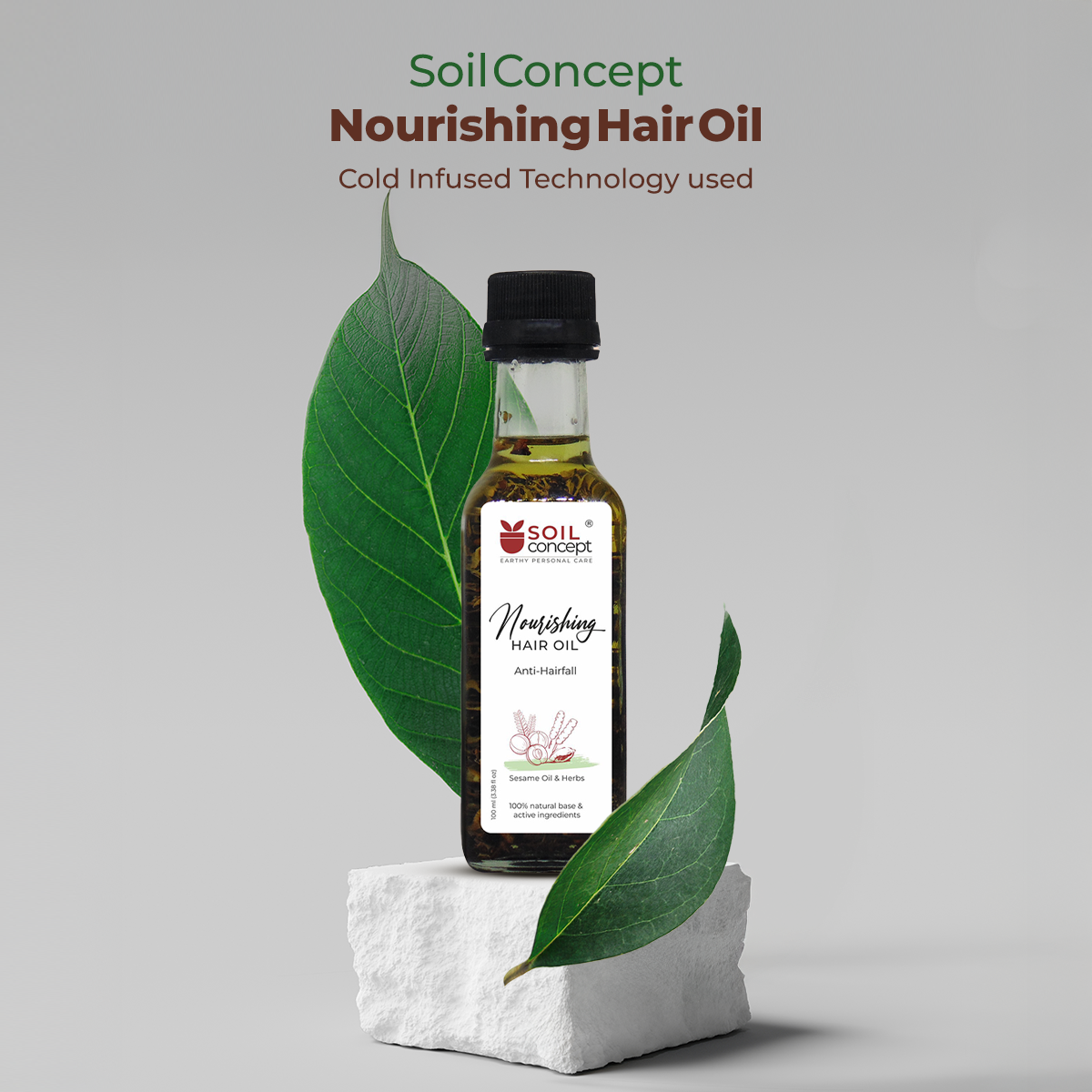 Nourishing Hair Oil AntiHairfall Sesame and Herbs 100ml - Image 2