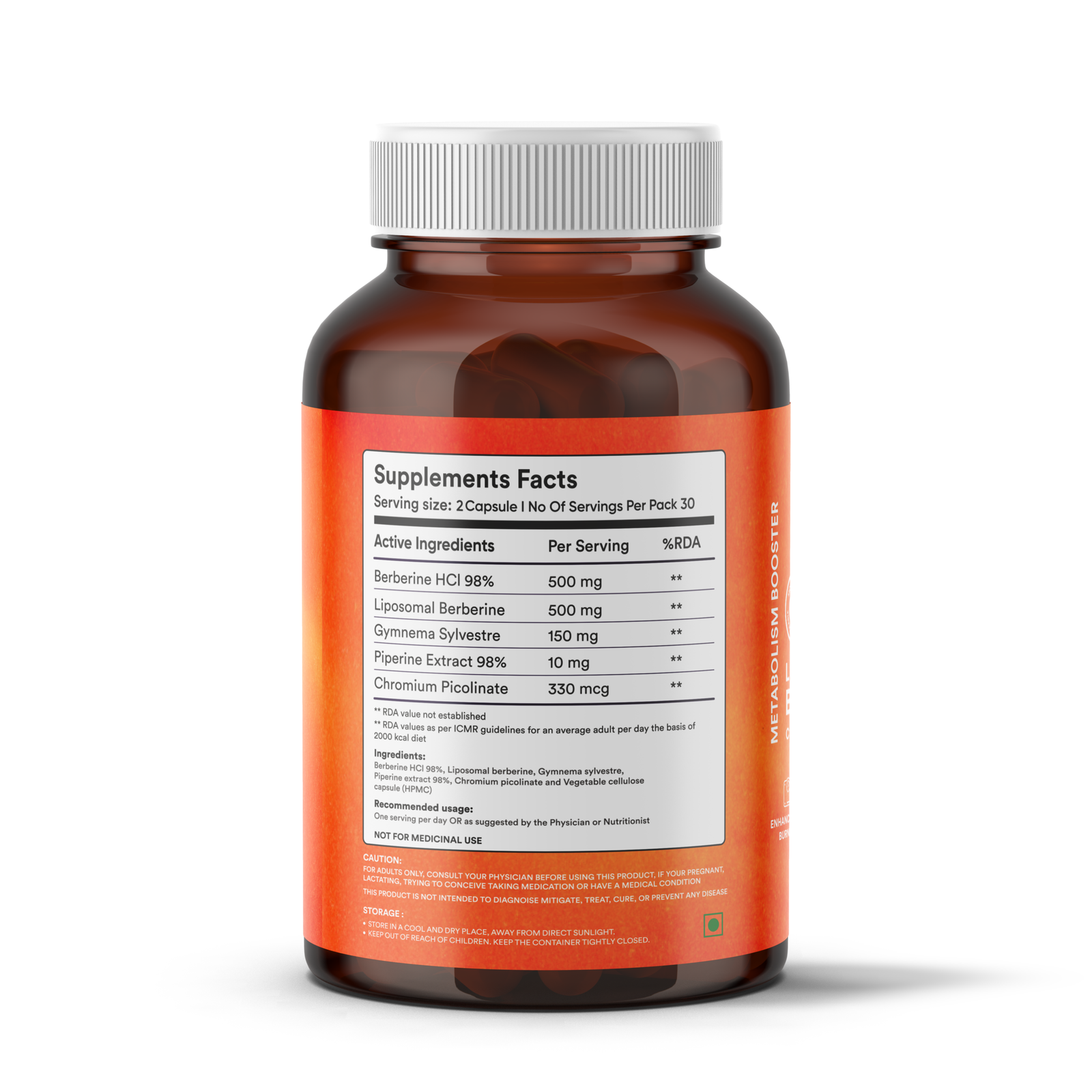 Liposomal Berberine 98% HCL+ (60 capsules) - Image 3