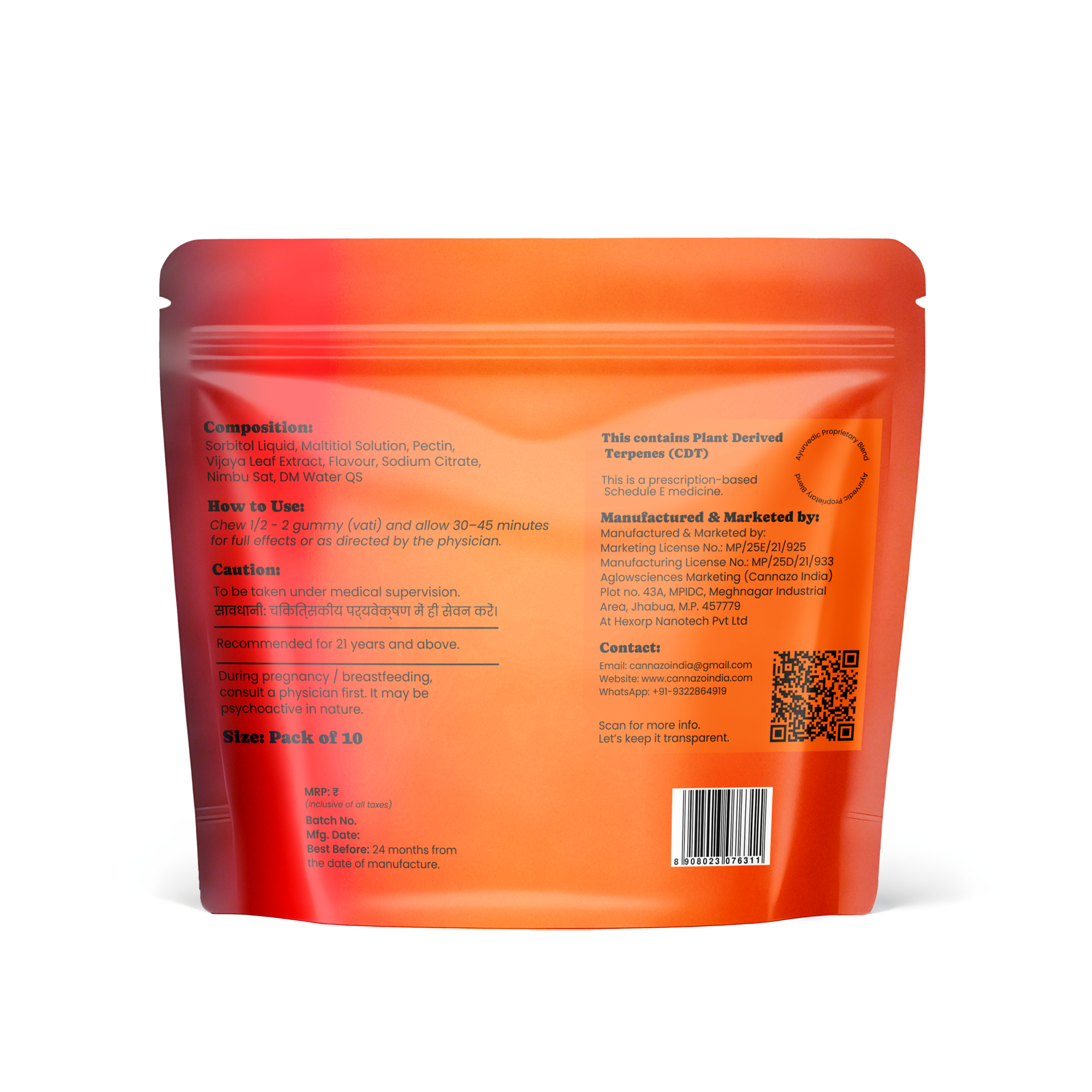 Uplift Gummies (Full spectrum + Terpenes – 500mg) - Image 3